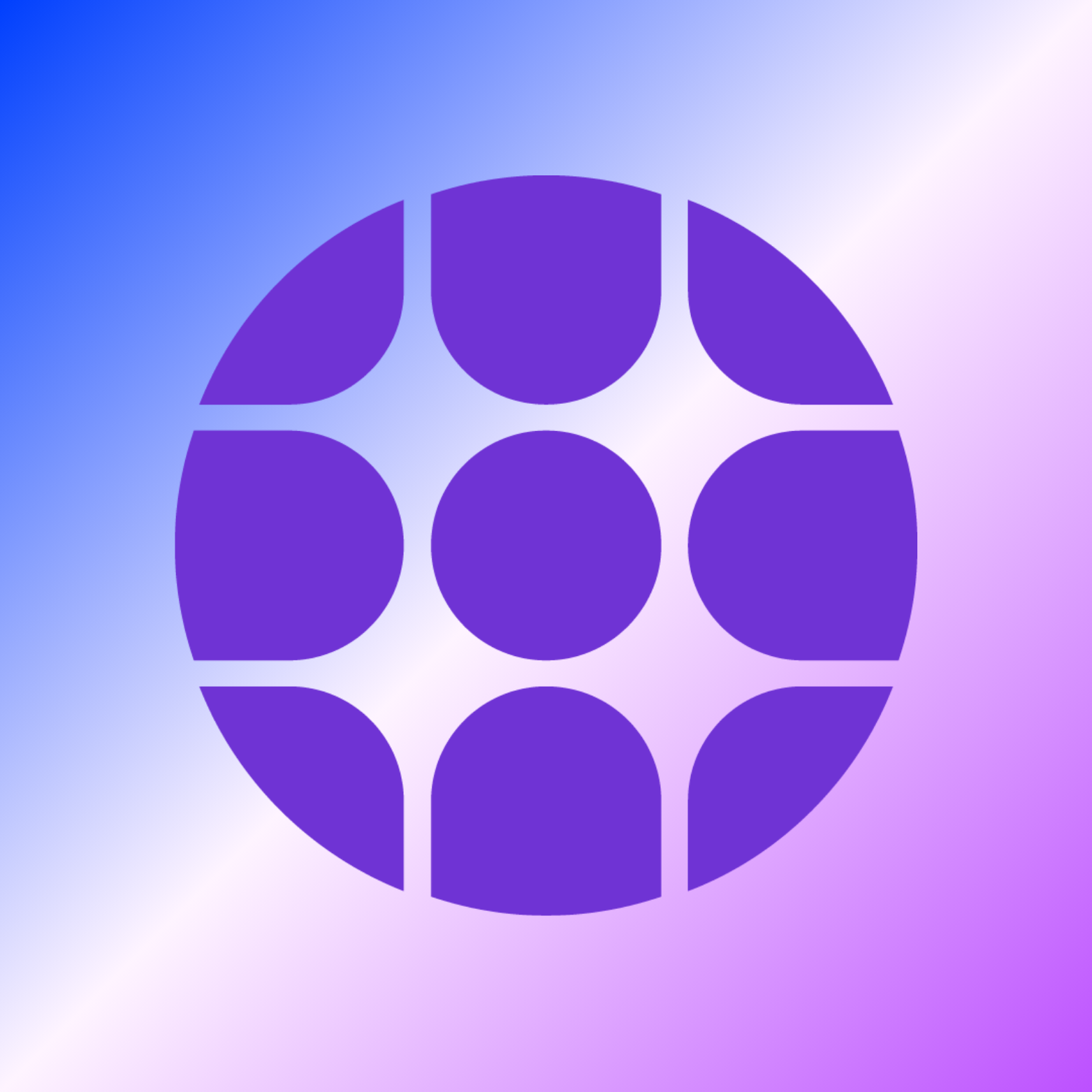 Aurora Analytica logo mark in purple on a blue to violet gradient background